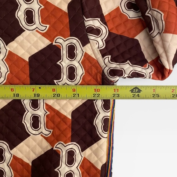 MLB Korea Boston Red Sox Sweatshirt Mens Medium Brown Rust Sweater Argyle Cube - Picture 4 of 8